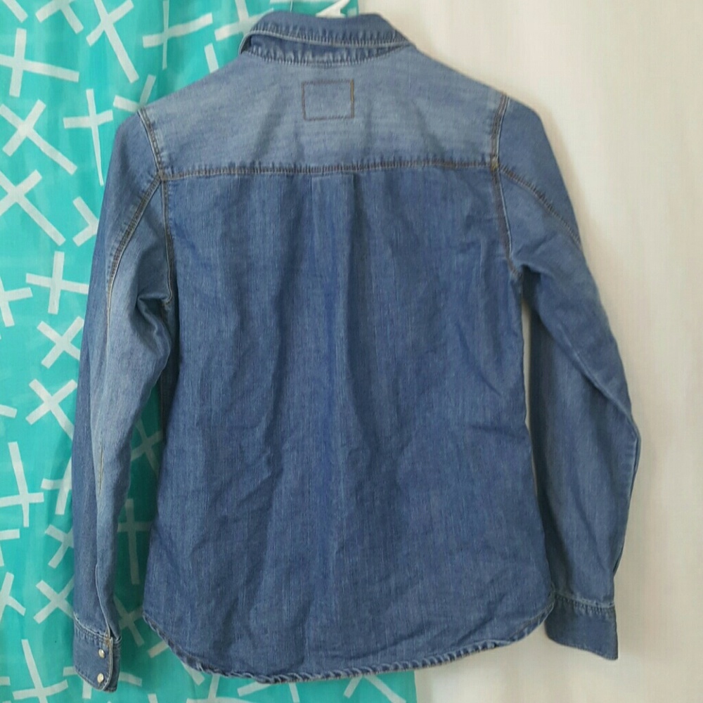 Denim Snap Button Long Sleeve Shirt - Picture 2 of 7